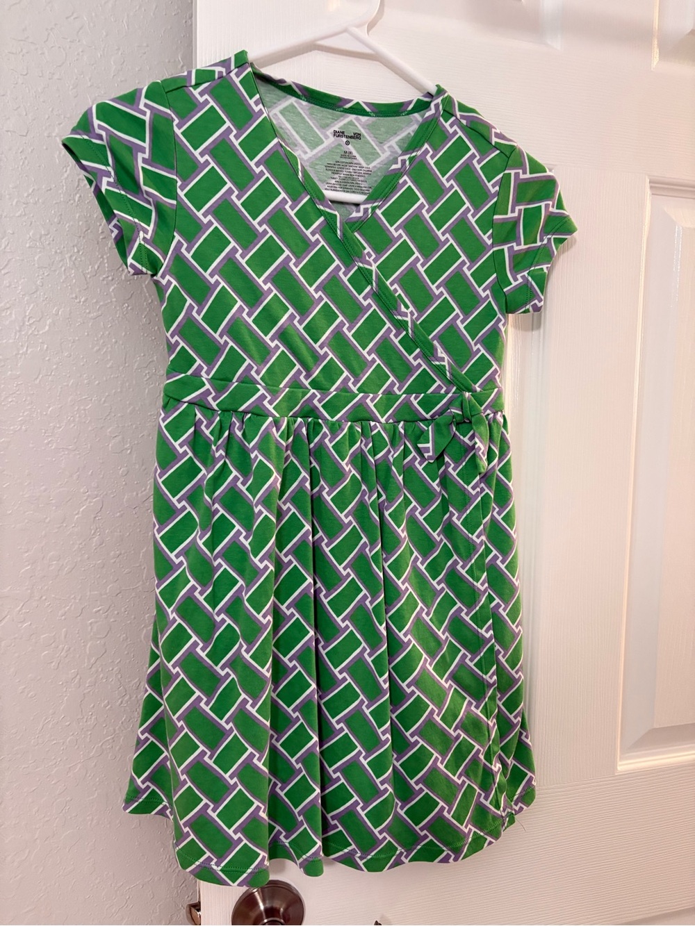 Diane von Furstenberg x Target Girls Size 8 Green Purple Wrap Dress DVF